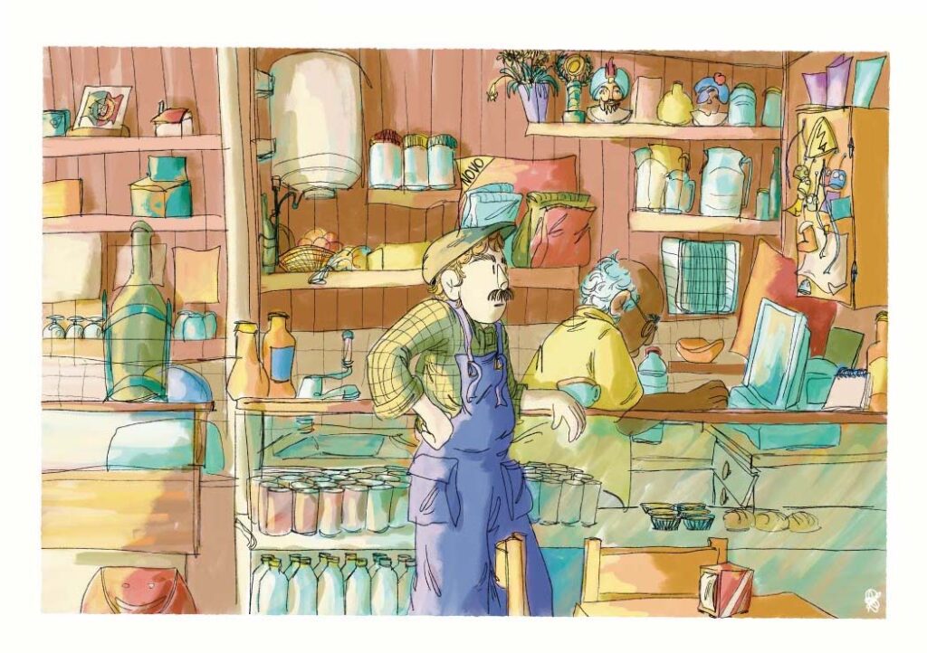 petits commerces illustration inès collet