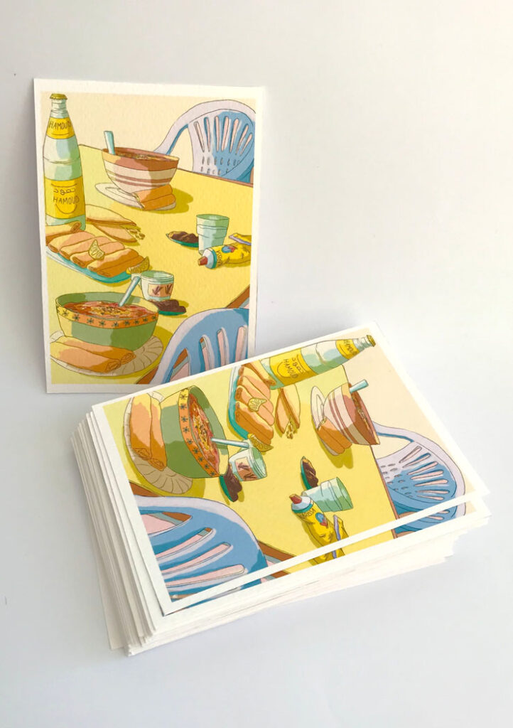 illustraion table de souvenirs inès collet