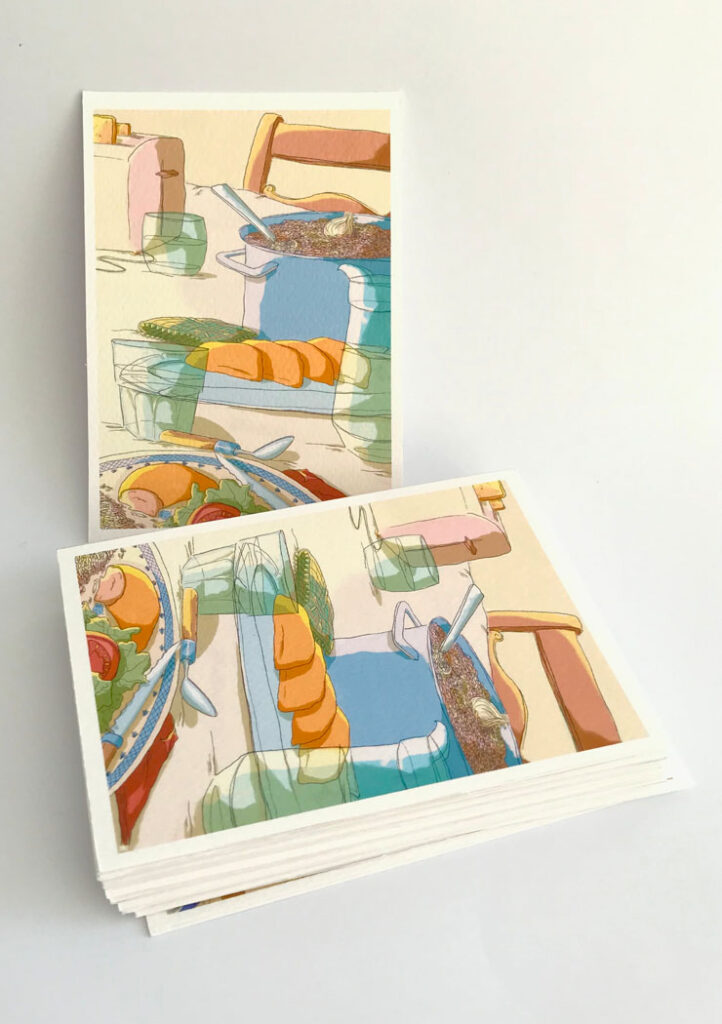 illustraion table de souvenirs inès collet
